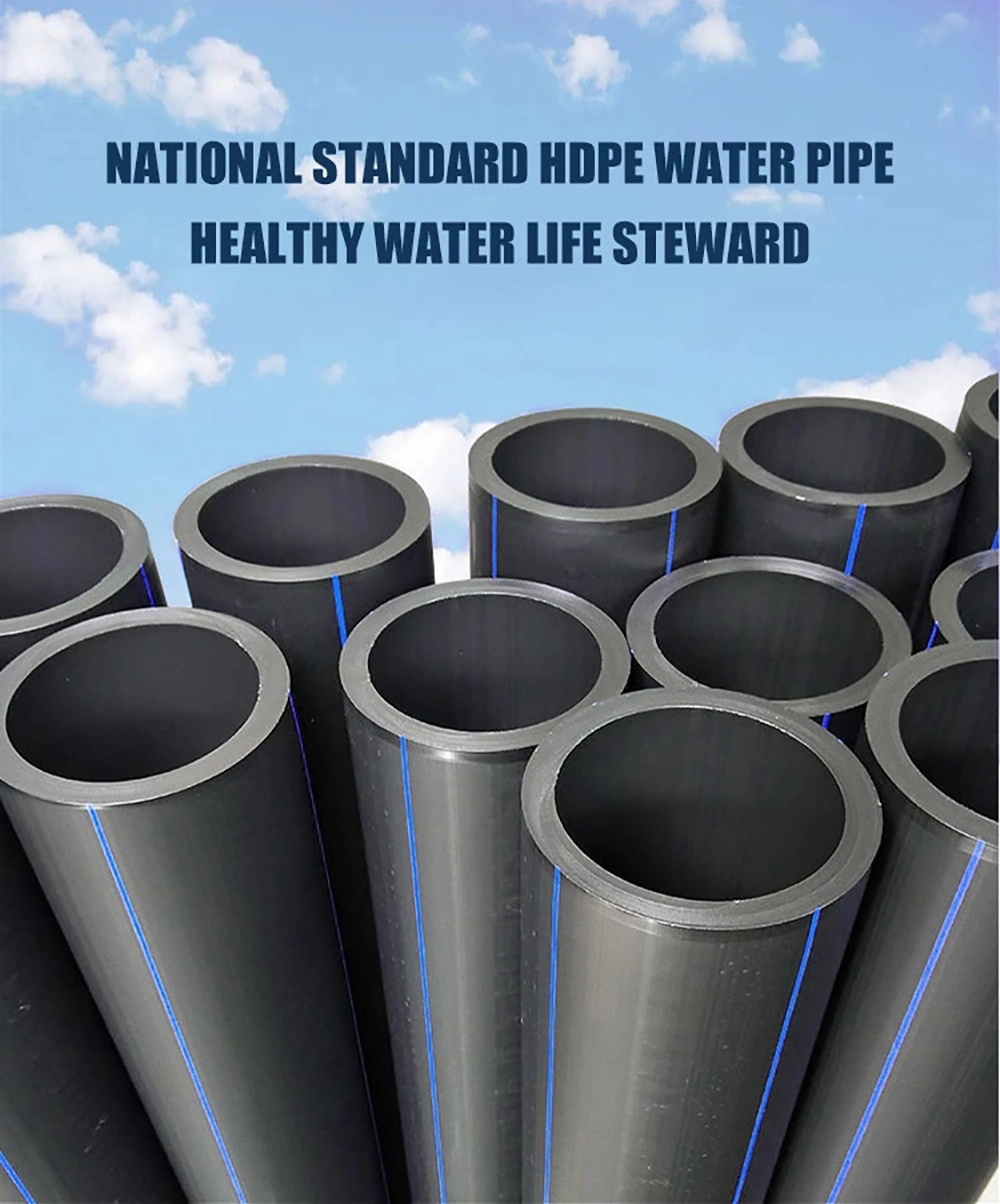 China′s Top Manufacturer Water Supply Plastic Water Pipe Black HDPE/PE/Irrigation/Drainage Drainage Pipe