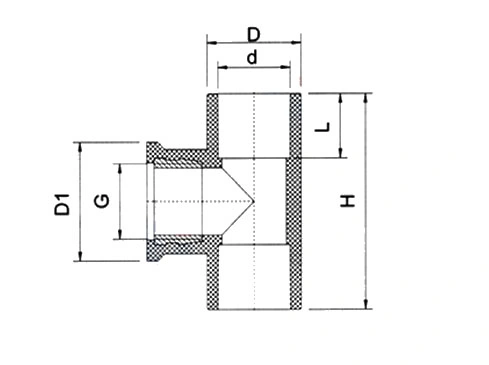 Best Price Pipe Fitting Plastic UPVC Thread Reducing Tee with DIN Standard