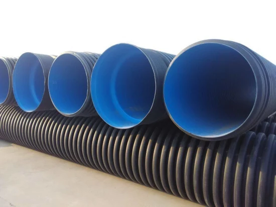 Tubo corrugato in HDPE a doppia parete da 200 mm per lo smaltimento delle acque reflue