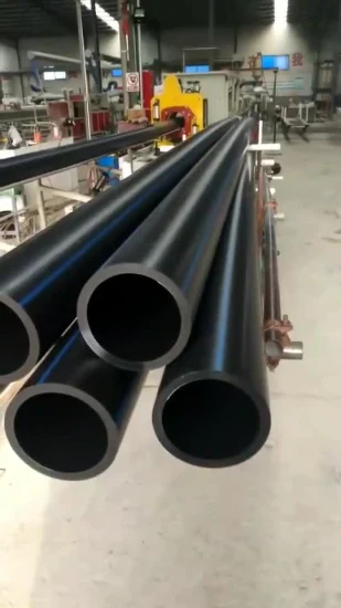Tubo a spirale in plastica per acqua rotolante in HDPE nero da 40 mm