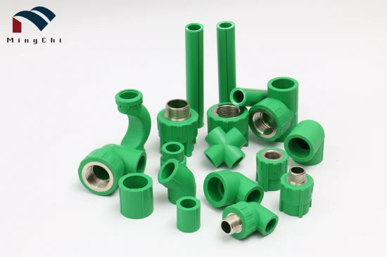Tubi e raccordi Mingchi PPR / PP / PVC Prezzo di fabbrica per l'approvvigionamento idrico Raccordi per tubi PPR di alta qualità a grandezza naturale 20-110 mm